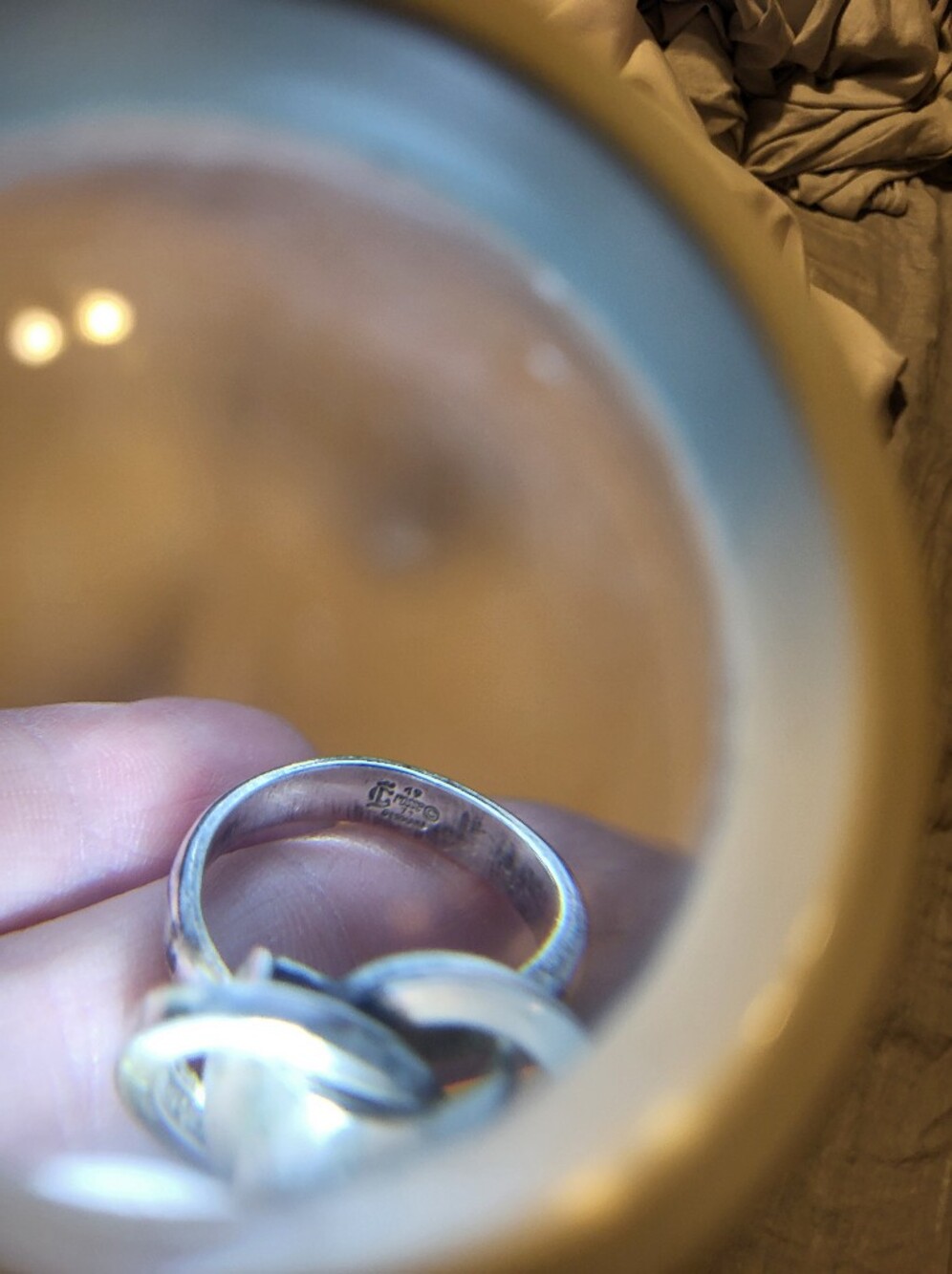 Vintage Grosse Germany Sterling Silver Knot Statement Ring Size 10 - Picture 7 of 11
